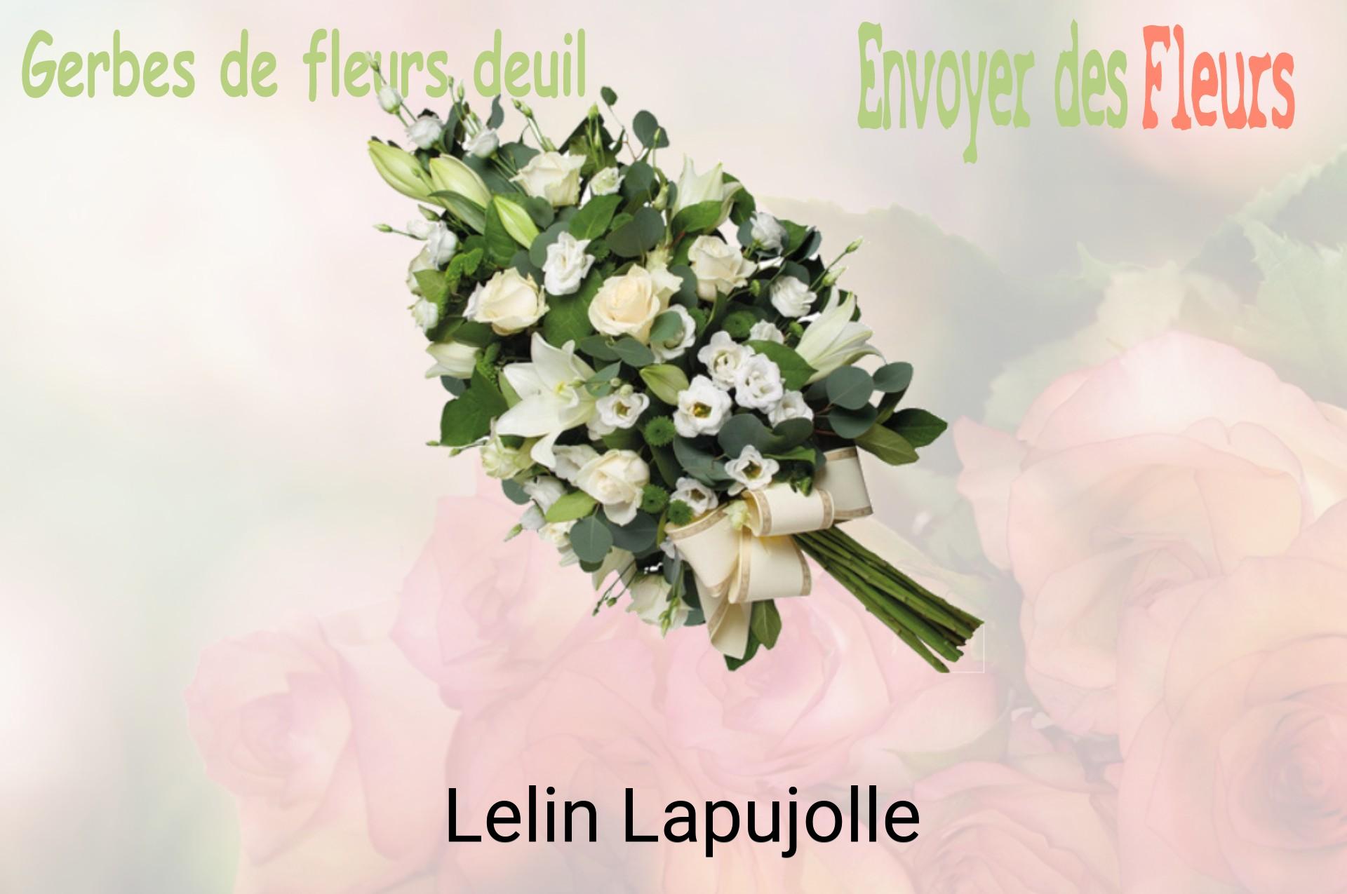 Gerbe de fleurs de deuil livrée à Lelin-Lapujolle